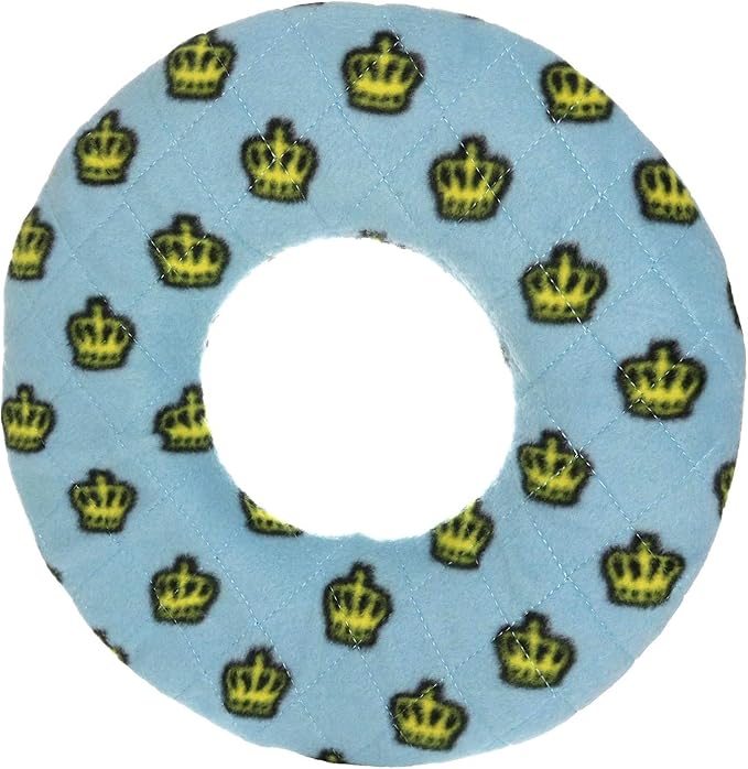 MIGHTY- NO Stuff Ring - Squeaky Plastic Core. 2-in-1 Toy. Made Durable, Strong & Tough. Interactive Play (Tug, Toss & Fetch). It Floats (Blue, Large)