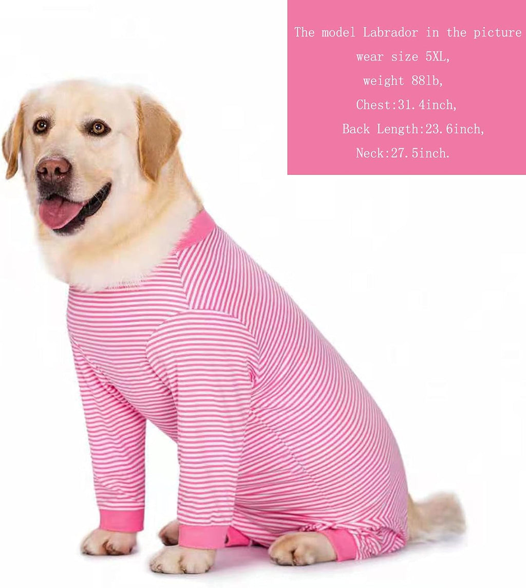 Yeapeeto Dog Onesie Surgery Recovery Suit for Large Medium Bodysuit Dogs Pajamas PJS Full Body for Shedding, Prevent Licking, Wound Protection, Cone Alternative (6X-Large (Pack of 1), Pink)
