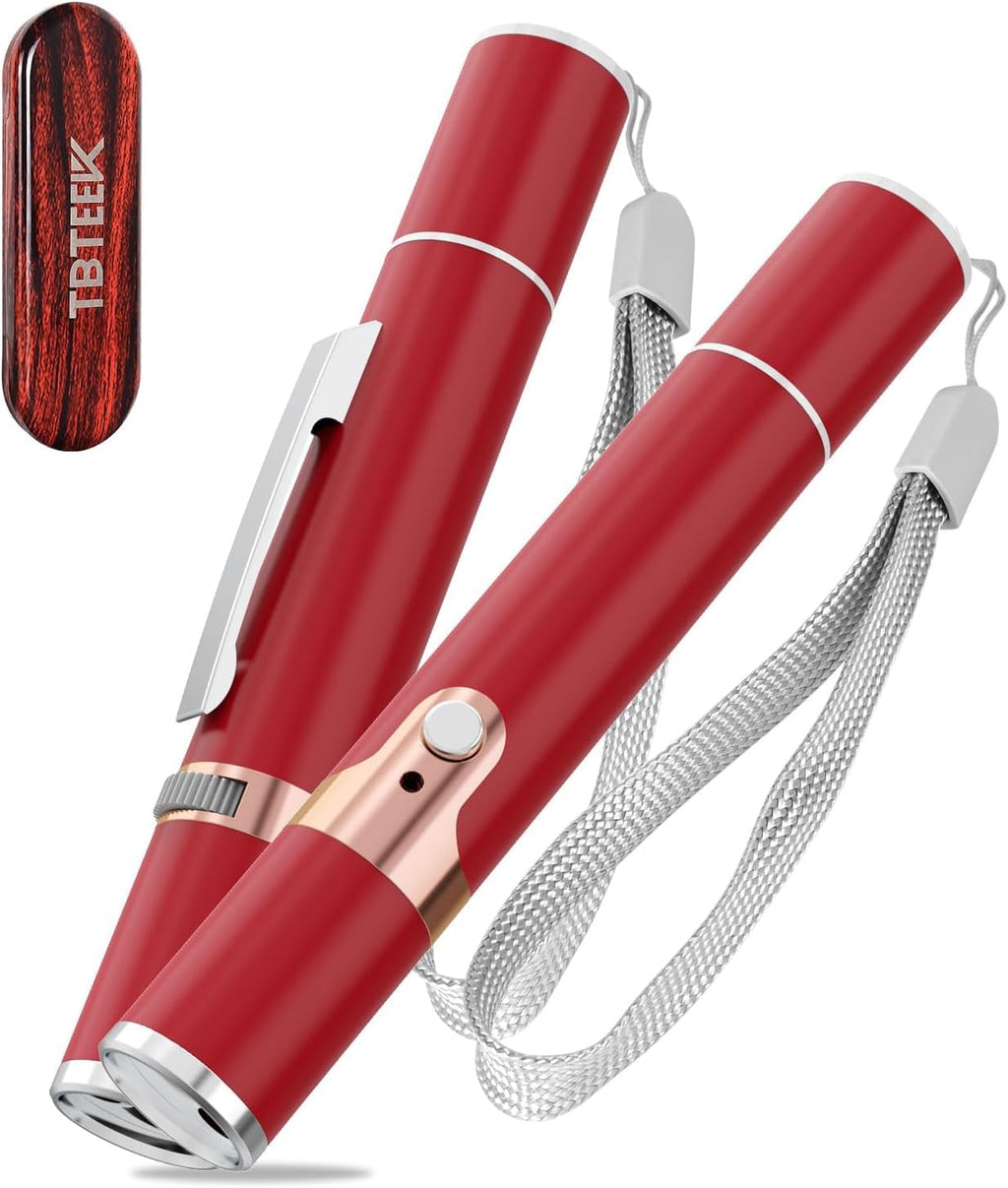 TBTeek Cat Toys for Indoor Cats, 2 Pieces, Rechargeable, 7 Adjustable Patterns, Interactive Kitten Pet Dog Chase Toy for Cats Fun Playing Exercise（Red）