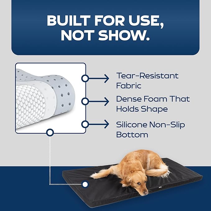 Ruff Liners Truck Back Seat Dog Bed Cushion, Extra Large Gray – As Seen on Shark Tank – for Large Seat Extender & XL Floor Cover – Waterproof, Machine-Washable – Backseat Dog Bed with Rebound Foam