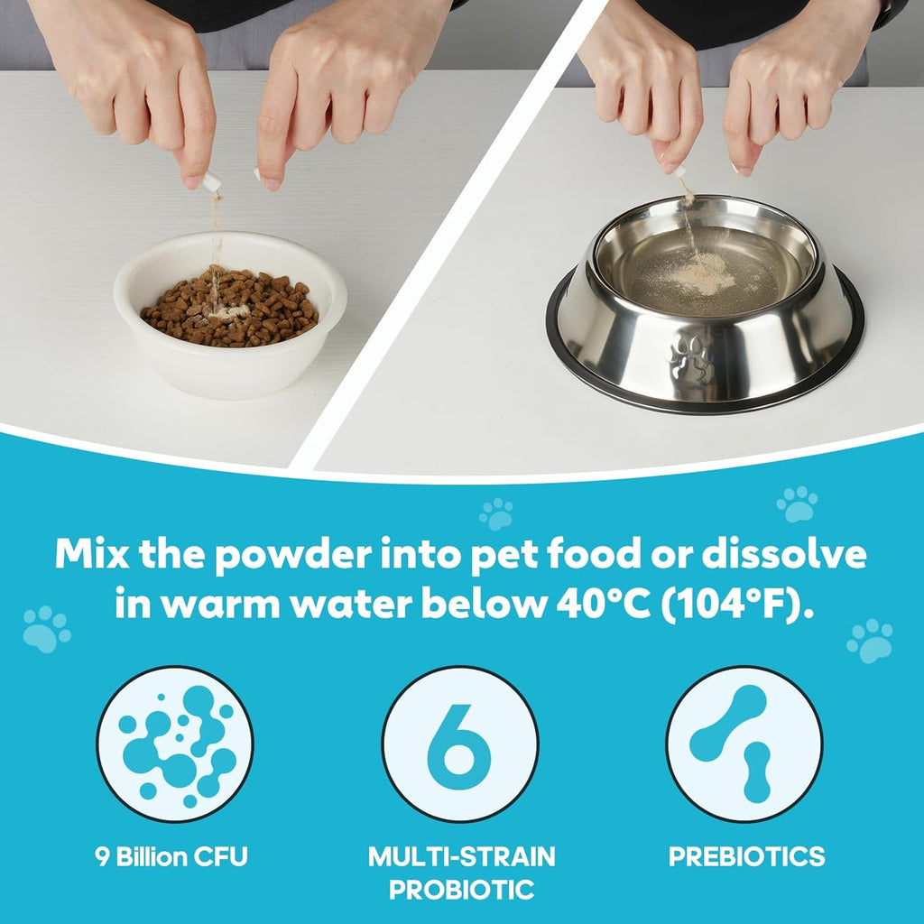 Probiotics for Cats - Cat Probiotic Supplement for Digestive & Gut Support, Diarrhea Relief, Immunity Booster, Cat Probiotic Powder with 9 Billion CFU and Prebiotics, 120 Capsules