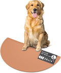 Waterproof Silicone Pet Food Mat - Non-Slip Spill-Proof Feeding Mats for Floors, Raised Edge Design Easy-to-Clean Rubber Mat for Dog & Cat Bowls, 28" Across x 14" Deep, Large-Terracotta