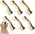 Sosation 6 Pcs Dog Toys for Aggressive Chewers Nylon Beef Flavor Bones Tough Puppy Teething Toys Puppy Chew Bones for Large Medium Small Breed Dogs Puppies Pets Chew Toys(Small)
