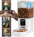 Automatic Cat Feeder with 2K Camera: 5G WiFi Automatic Dog Feeder with Night Vision,Cat Food Dispenser with 7L Large Food Storage Container for Multiple Pet,Detachable for Easy Clean -29 Cup