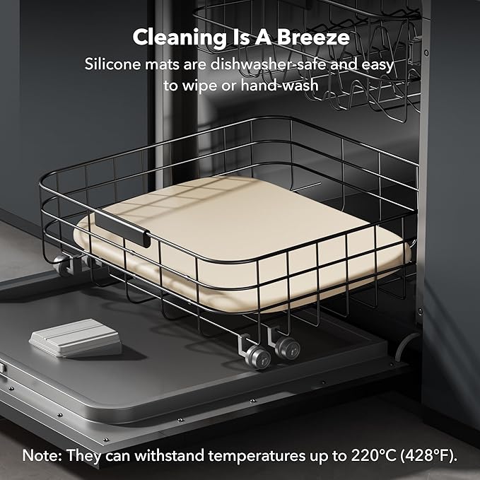 PETLIBRO Cat Food Mat Safety Silicone Dog Food Mat for Feeder Fountain Waterproof Dog Bowl Mats Raised Edge Spill Protection Floor, Cove Feeding Pet Mat(for PLAF109 PLAF301), 22''x16.5''