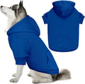 Dog Sweaters for Large Dogs Dog Hoodie Pet Sweater Solid Soft Brushed Fleece Pet Clothes Hoodie Sweatshirt with Pocket(Blue-XL)