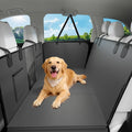 Dog Car Seat Cover for Back Seat, 52"x65" Waterproof Hard-Bottom Hammock with Side Flaps, Heavy-Duty 450lbs, Non-Slip & Scratch-Proof PU Leather Protector for SUV, Truck & Sedan Gray
