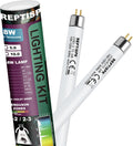 10.0 UVB Light for Reptiles, T5 HO 8 Watt Reptile Lamp Tube, Pack of 2 Fluorescent UVB Bulb, Basking Light for Bearded Dragon, Simulate Natural Sunlight for Reptiles and Amphibians