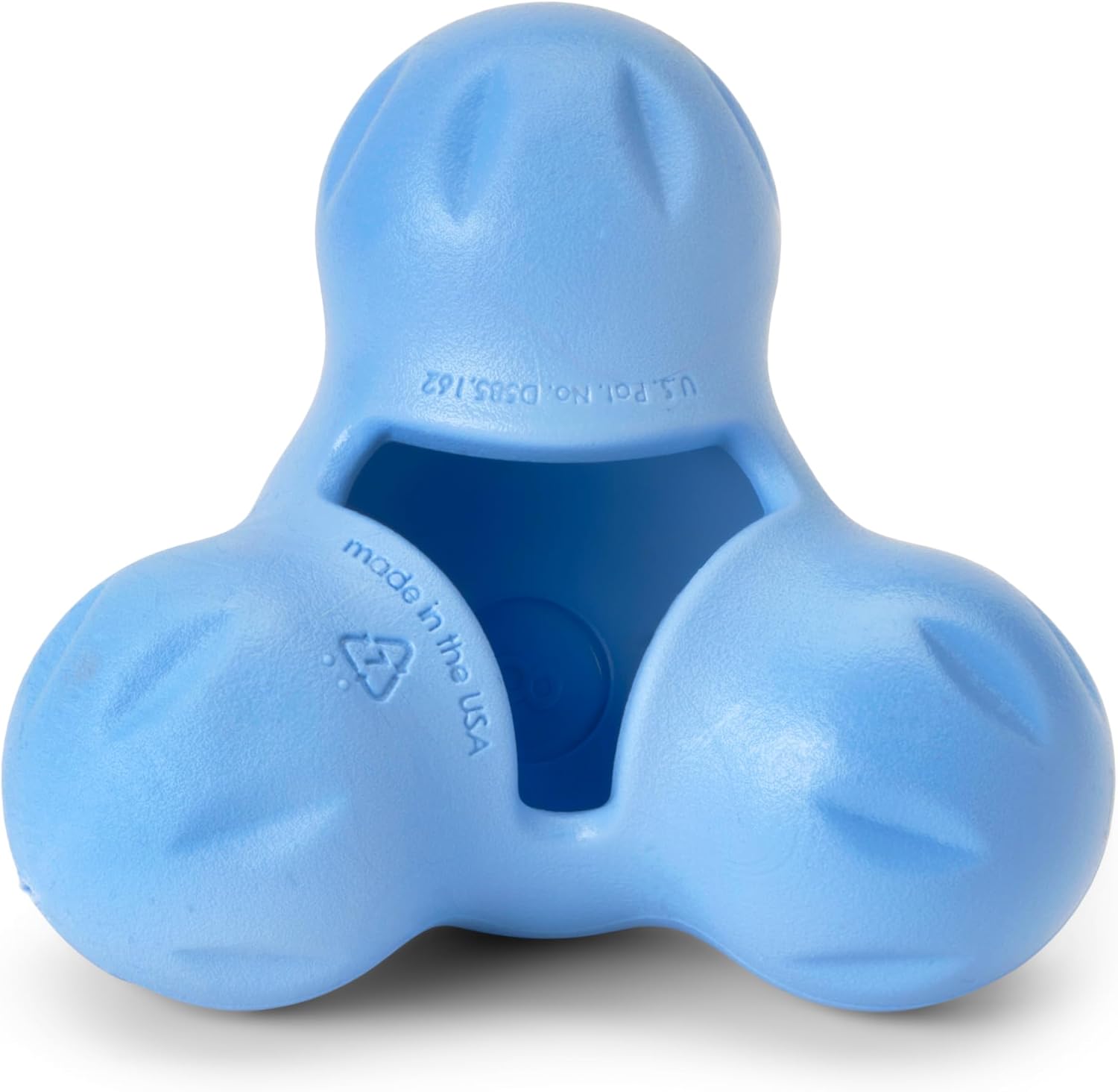 WEST PAW Zogoflex Tux Treat Dispensing Dog Chew Toy – Interactive Chewing Toy for Dogs – Dog Games for Aggressive Chewers, Fetch, Catch – Holds Kibble, Treats, Large 5", Periwinkle
