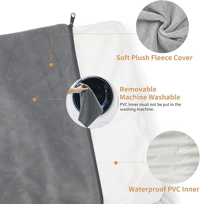 Pet Heating Pad for Cats and Small Dogs, Heated Cat Bed, Auto Temperature Control, Waterproof, Electric, 20 x 16 Inch