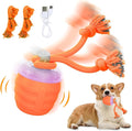 Interactive Dog Toys, [2025 Newly Upgraded] Motion Activated Rolling Squeaky Ball for Medium/Large Dogs, Automatic Moving Dogs Ball for Boredom, USB Rechargeable(Orange)