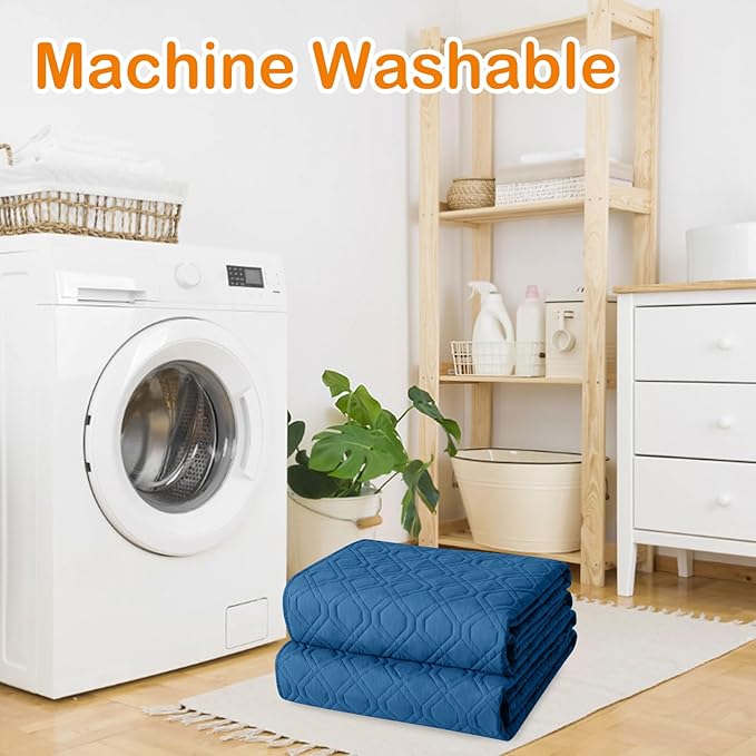 hyha Waterproof Dog Bed Blanket, Soft Pet Blankets, Waterproof Couch Cover for Dogs, Reversible Sofa Covers Washable for Furniture (30x53 Inch, Navy Blue/Blue)