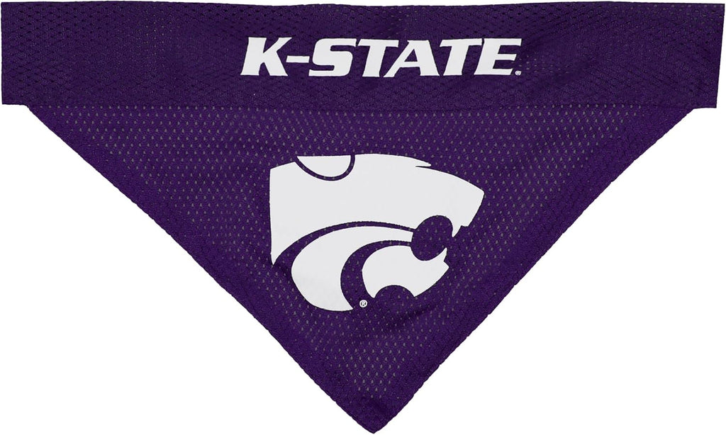 Pets First Collegiate Pet Accessories, Reversible Bandana, Kansas State Wildcats Size Small/Medium