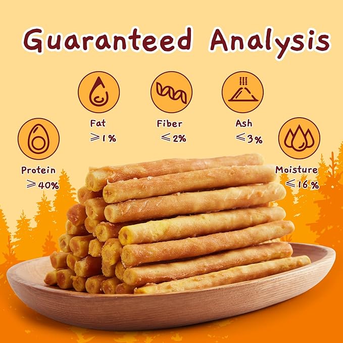 Jungle Calling Collagen Sticks for Dogs, Chicken Flavored Chews, Long Lasting Rawhide Alternative Treats for Small Medium Dog, Healthy Chew Bones, 5 Inch, About 37 Sticks Per Bag