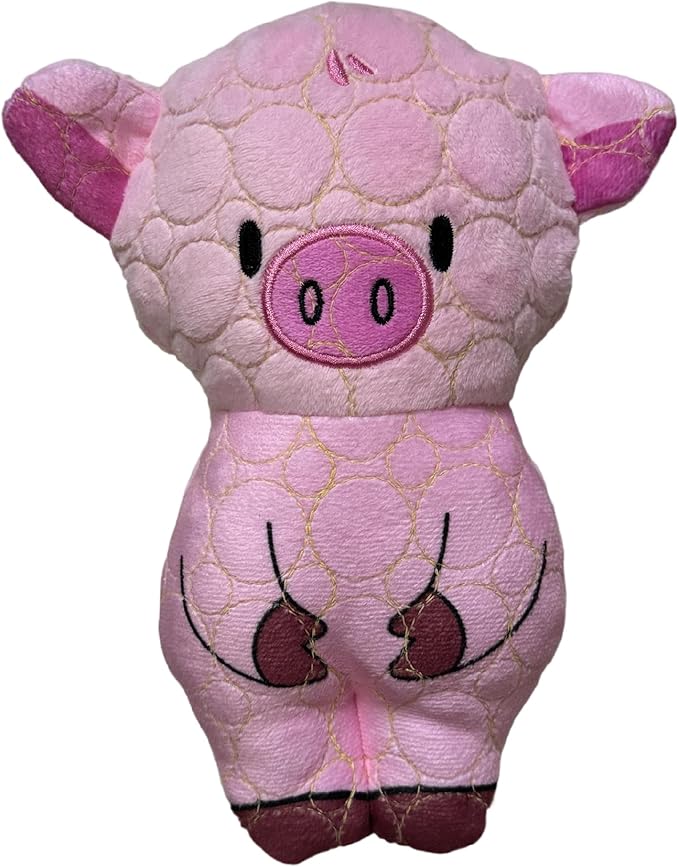 Bite Force -Durable & Strong Dog Toy Peppa Pig with Squeaker, Kevlar-Reinforced for Aggressive Chewers for Small Medium Large Dogs - Pink.
