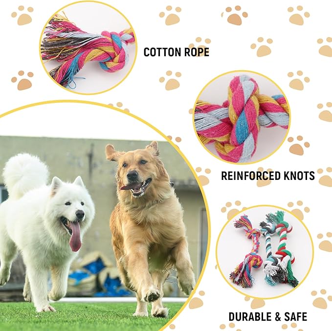 60 Pcs Multi Color Knot Rope Dog Chew Toys Puppy Rope Toy Dog Tug of War Toy Chew Toys for Small and Medium Dogs Puppies