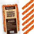 Afreschi Turkey Tendon Braid (M) 3.17 oz, USA-Sourced Turkey Tendon, All Natural Human Grade Dog Chew, Hypoallergenic, Rawhide Alternative, Dog Treats for Small & Medium Breeds