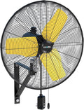 9000 CFM 24" Outdoor Oscillating Wall Fan, High Velocity 3-Speed Waterproof Professional Outdoor Fan, Heavy Duty Industrial Wall Mount Fans for Patio, Commercial, Garage, Warehouse, UL Listed