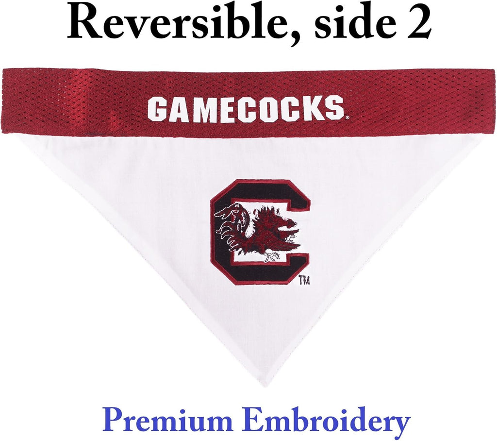Pets First Collegiate Pet Accessories, Reversible Bandana, South Carolina Gamecocks, Large/X-Large