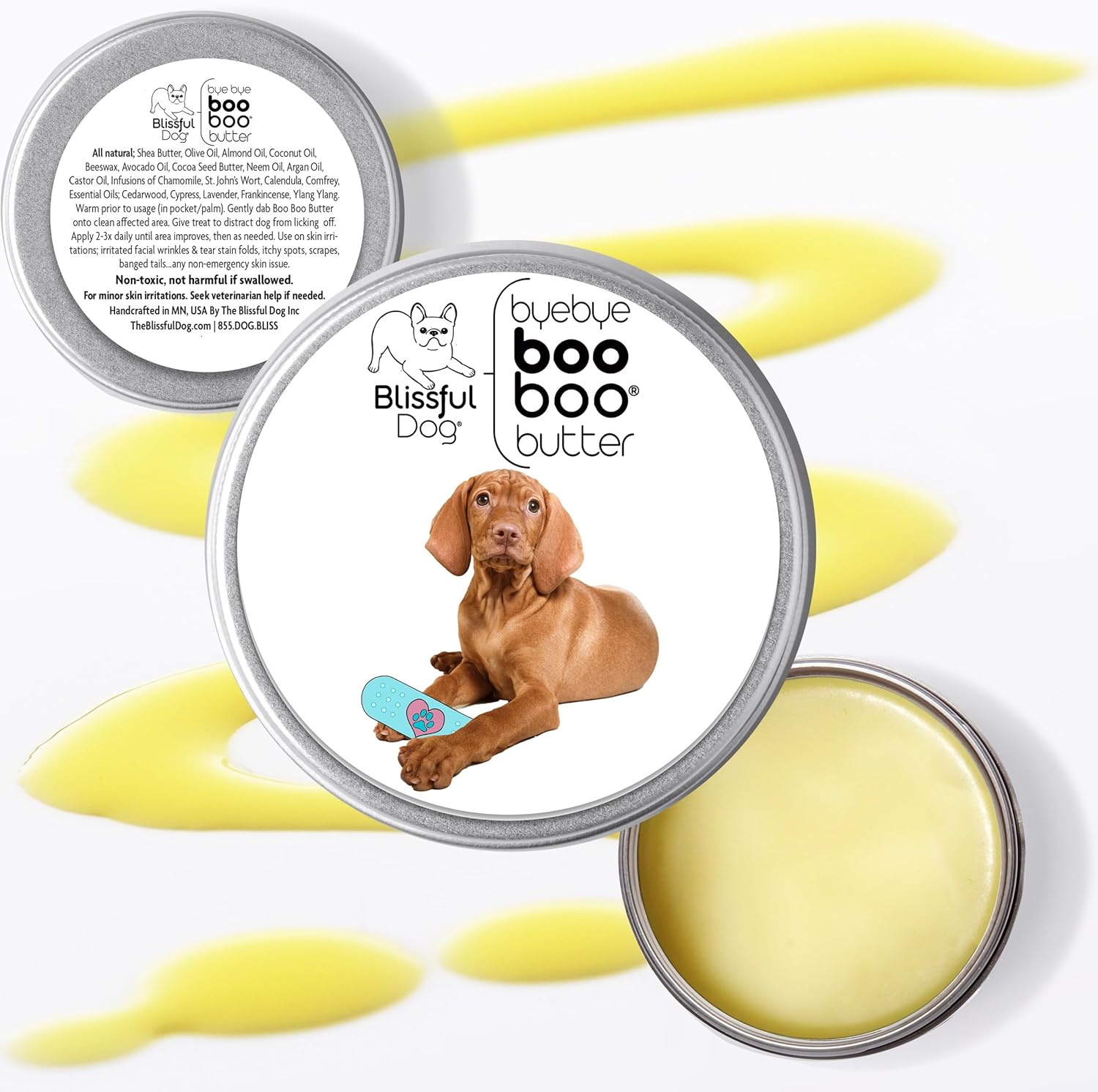 The Blissful Dog 8 oz TIN Vizsla Booboo Butter