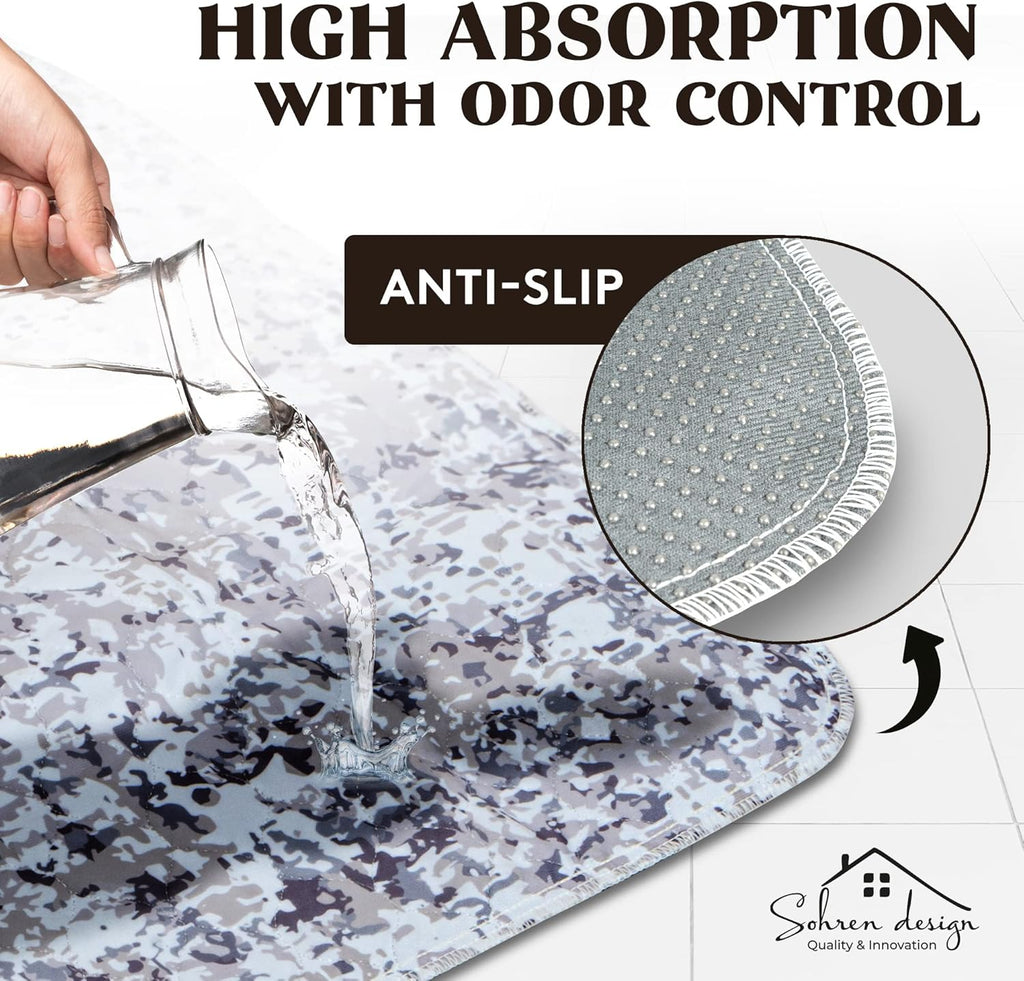 Washable Dog Pee Pads (2-Pack) - Reusable Pet Mats for Floor, Waterproof Whelping & Potty Pads, Crate Liner for Small, Medium, Large Pets (36" x 41")