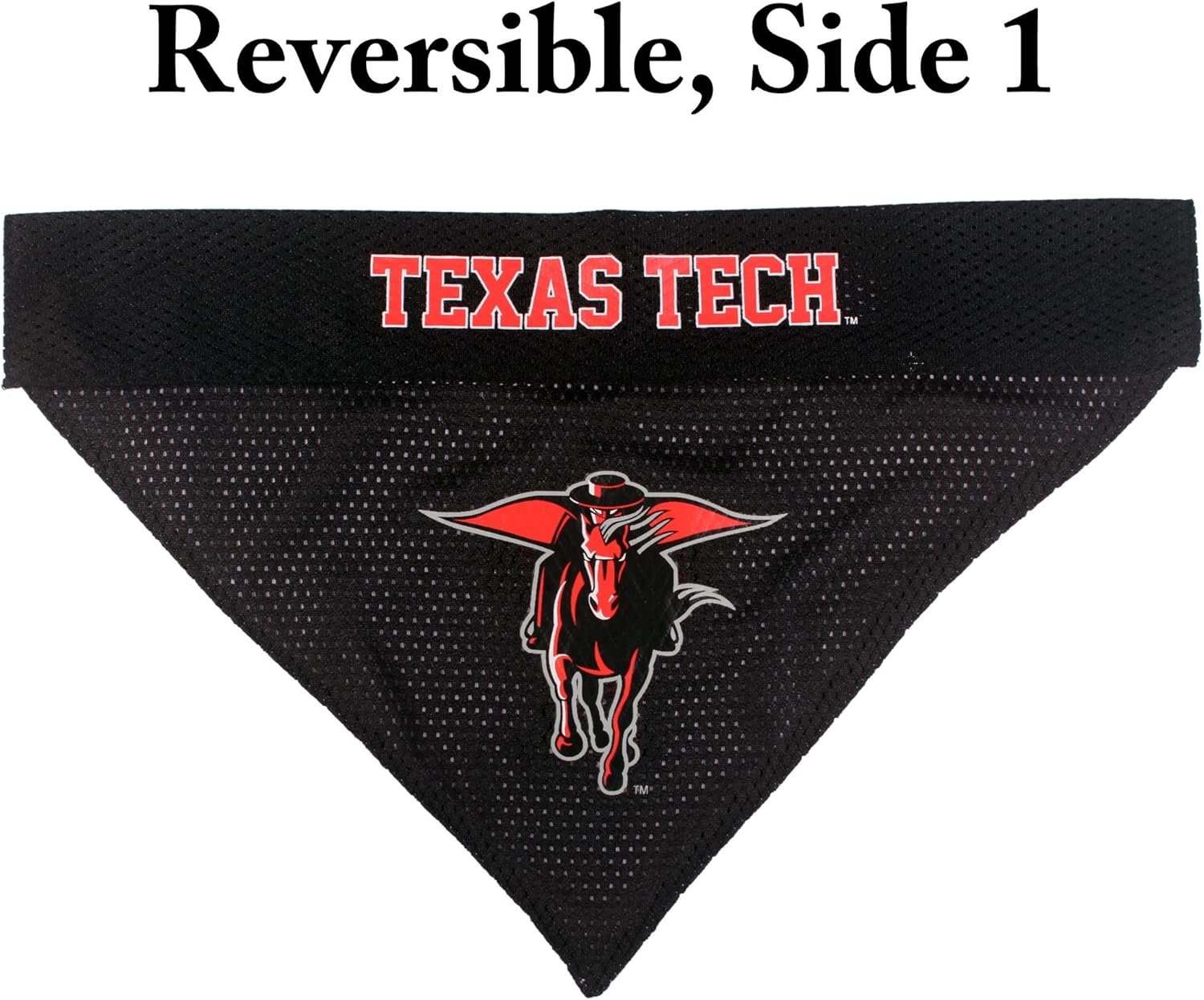 Pets First Collegiate Pet Accessories, Reversible Bandana, Texas Tech Red Raiders, Small/Medium