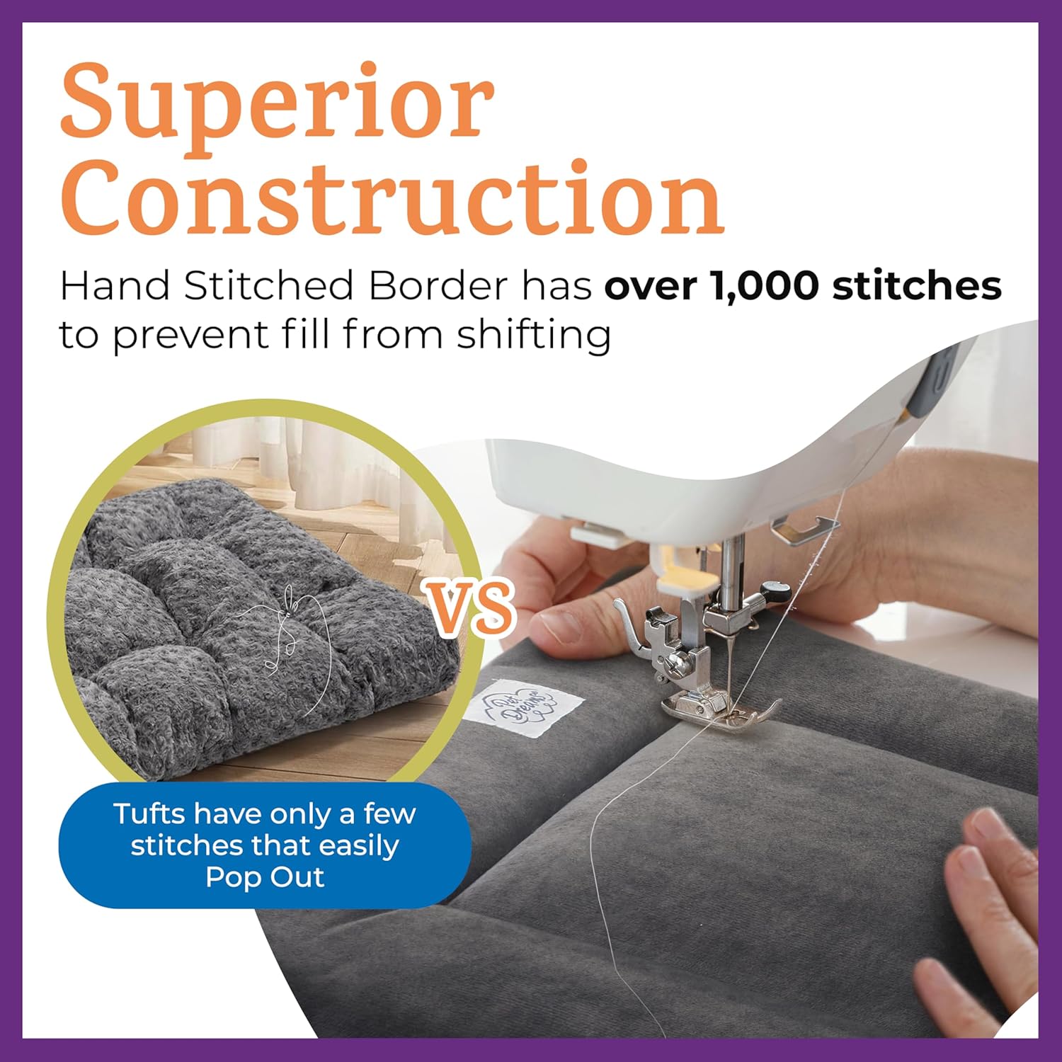 Pet Dreams Dog Crate Pad - Washable Kennel Mat, Crate Pads for Dog Cages, Non-Toxic, Flat Indoor Cat Bed, Fits iCrate 18, 24, 30, 36, 42, 48 Inches (Ivory, Large, 36")