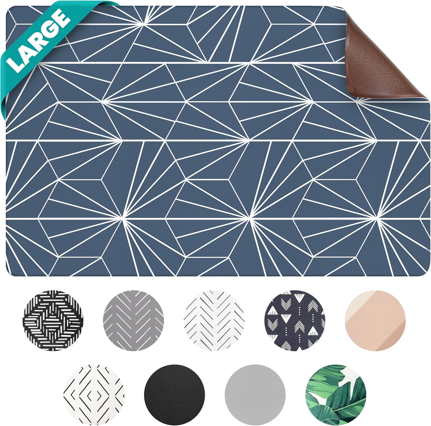 NALALAS Large Dog Mat for Food and Water, Cat Feeding Mat | Large Waterproof Dog Bowl Mat | Non-Slip Pet Food Mat for Floors | Pet Mats for Food and Water | Easy to Clean