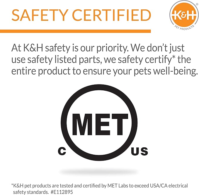 K&H Pet Products Outdoor Heated Cat Food & Water Bowls for Outside Pets, Thermo-Kitty Café Feral Cat Feeding Station, No Frozen Water or Food, Washable Bowls, Safety Listed - 12oz/24oz Stainless