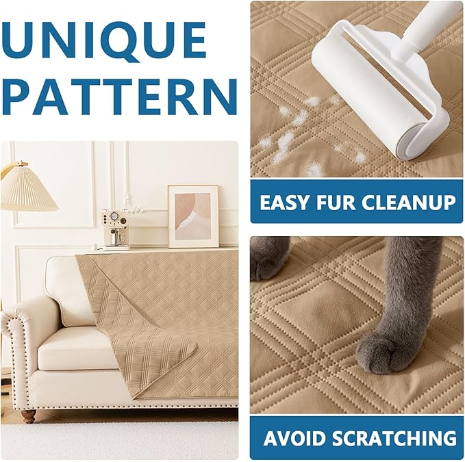 hyha Waterproof Dog Blanket, Reversible Pet Bed Blanket, Soft Sofa Couch Cover for Dogs Washable, Waterproof Pet Couch Covers for Sofa Puppy Cats Furniture Protector(40"x80", Camel/Camel)