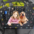 URPOWER Back Seat Extender for Dogs - Hard Bottom Dog Car Seat Cover Holds 400 lbs, Waterproof Dog Hammock Dogs Bed for Cars, SUVs & Small Trucks, Pet Backseat Protector with Mesh Window & Large Space