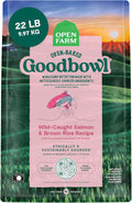 Open Farm Goodbowl, Oven-Baked Small Batch Dry Dog Food - Wild Caught Salmon & Brown Rice Recipe, Includes Non-GMO Produce & Grains, 22lb Bag (352oz Bag)