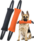 Clysoru Dog Tug Toy Double Pack Tough Jute Bite Pillow Training Equipment Puppy to Large Dogs Interactive