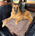 APetsPlanet Dog Bed for Car Back Seat Extender - Non-Slip Backseat Cushion for Dogs - Travel Plush Pet Mat Topper for Cars, Trucks, SUVs - Machine Washable Pad Blanket - Brown, 54" x 24.8"