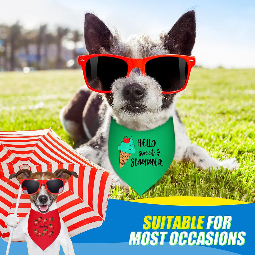 Frienda 12 Pcs Plain Dog Bandanas Blank Puppy Adjustable Triangle Solid Color Dog Bandanas Multicolor Puppy Scarf Heat Transfer Washable Handkerchief(80 x 55 x 55 cm,Basic Color)