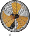 20 Inch Industrial Wall Mount Fan - 6000CFM High Velocity, Heavy Duty Metal Construction, 3 Speeds, Adjustable Tilt, Quiet Operation - Ideal for Garage, Shop, Commercial Use