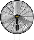 VENTISOL 30 Inch Wall Mount Fan Oscillating, 9500 CFM High Velocity Industrial Fans with 3 Speeds for Garage, Shop, Warehouse, Workshops, Cover Patio, ETL Listed