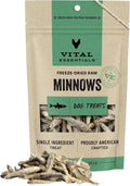 Vital Essentials Minnows Dog Treats, 1 oz | Freeze-Dried Raw | Single Ingredient | Premium Quality High Protein Training Treats | Grain Free, Gluten Free, Filler Free