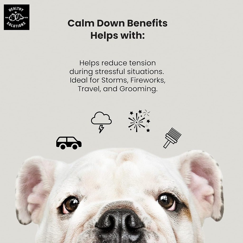 Calming Chews for Dogs - Dog Calming Treats for Anxiety & Stress Relief with Melatonin and Ginger - Aid with Storms, Grooming, Fireworks, Separation, Travel, Motion Sickness, & Sleep - 120 Chews