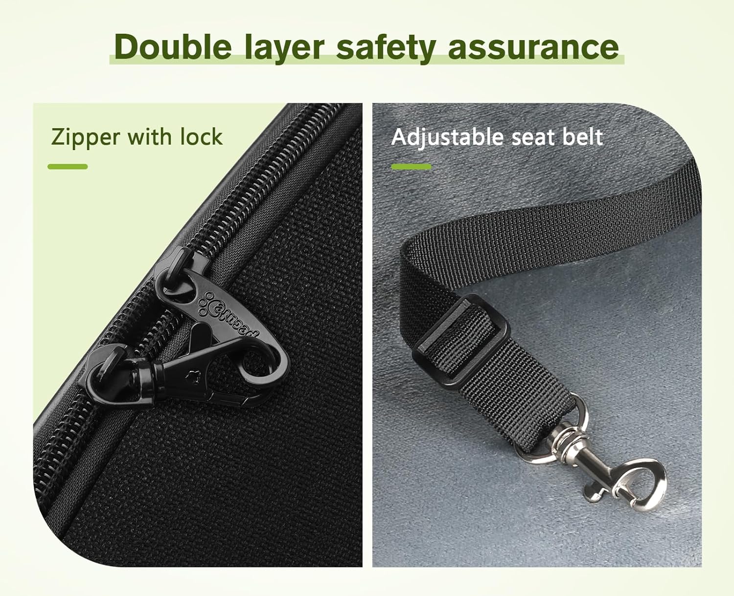 Pecute Pet Carrier Backpack, Large Cat Carrier Backpack, Expandable cat Backpack with Breathable Mesh for Medium Dogs Cats, or 2 Small Pets, Dog Backpack Carrier for Travel Hiking, Black