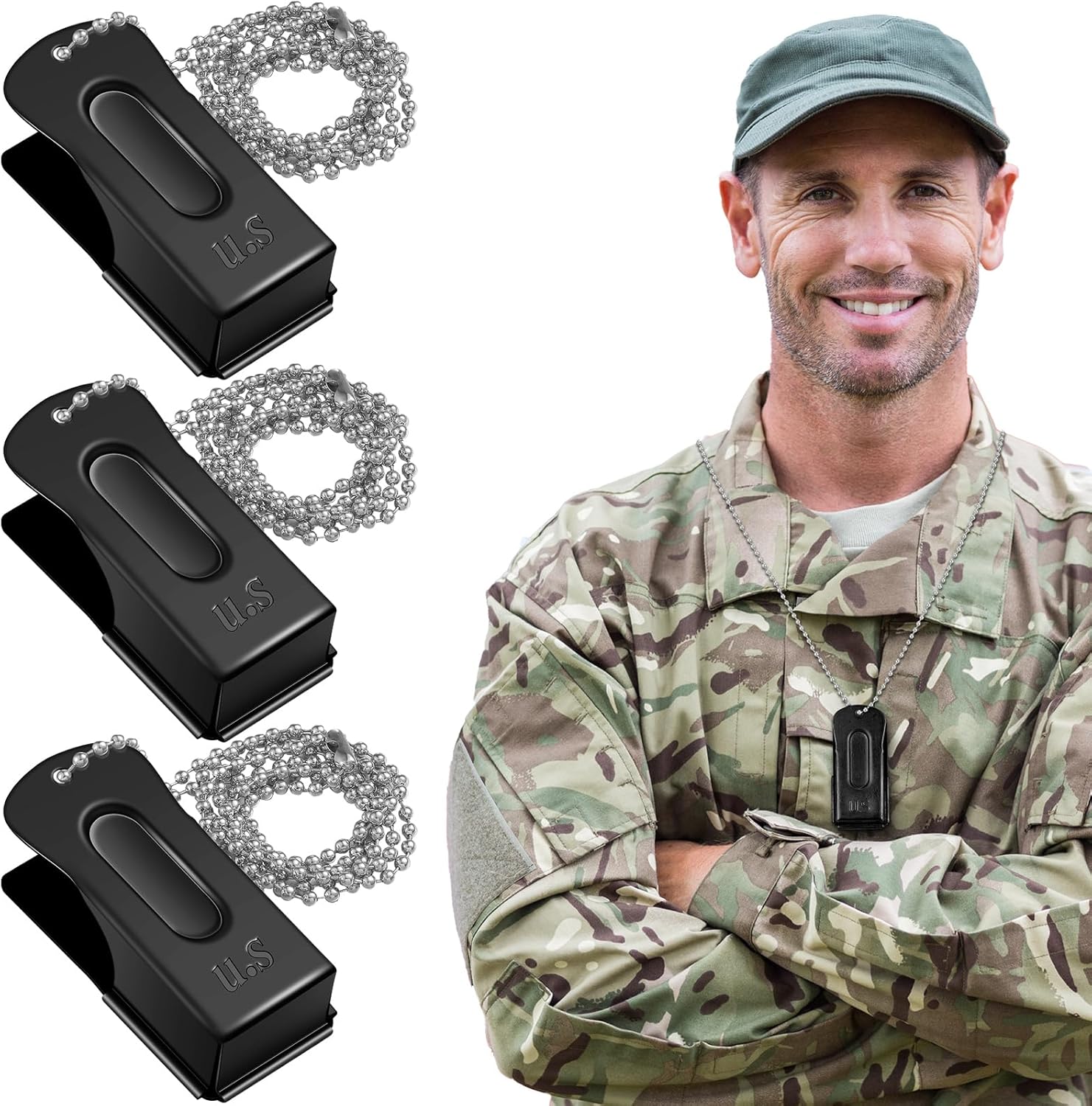 Jenaai 3 Pieces Brass Pet Training Clicker Dog Necklace Signaling Cricket Clicker Training for Puppy Dogs Cat(Black)