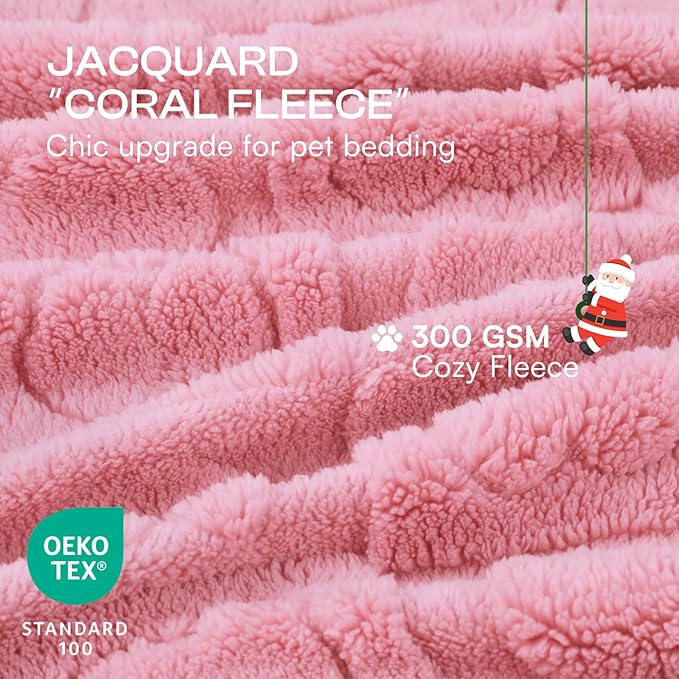 Luciphia Small Dog Blanket Washable Pet Bed Cover Soft Fluffy Puppy Blanket with Premium Fleece 300GSM Cozy Calming Cat Blankets for Indoor Cats Pink 41x31 inch