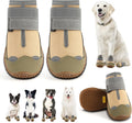 Dog Shoes for Large Dogs, Medium Dog Boots & Paw Protectors for Hardwood Floors, Outdoor Dog Booties for Hot Pavement Winter Snow Hiking, Waterproof Dog Shoes with Reflective Strips Size 7