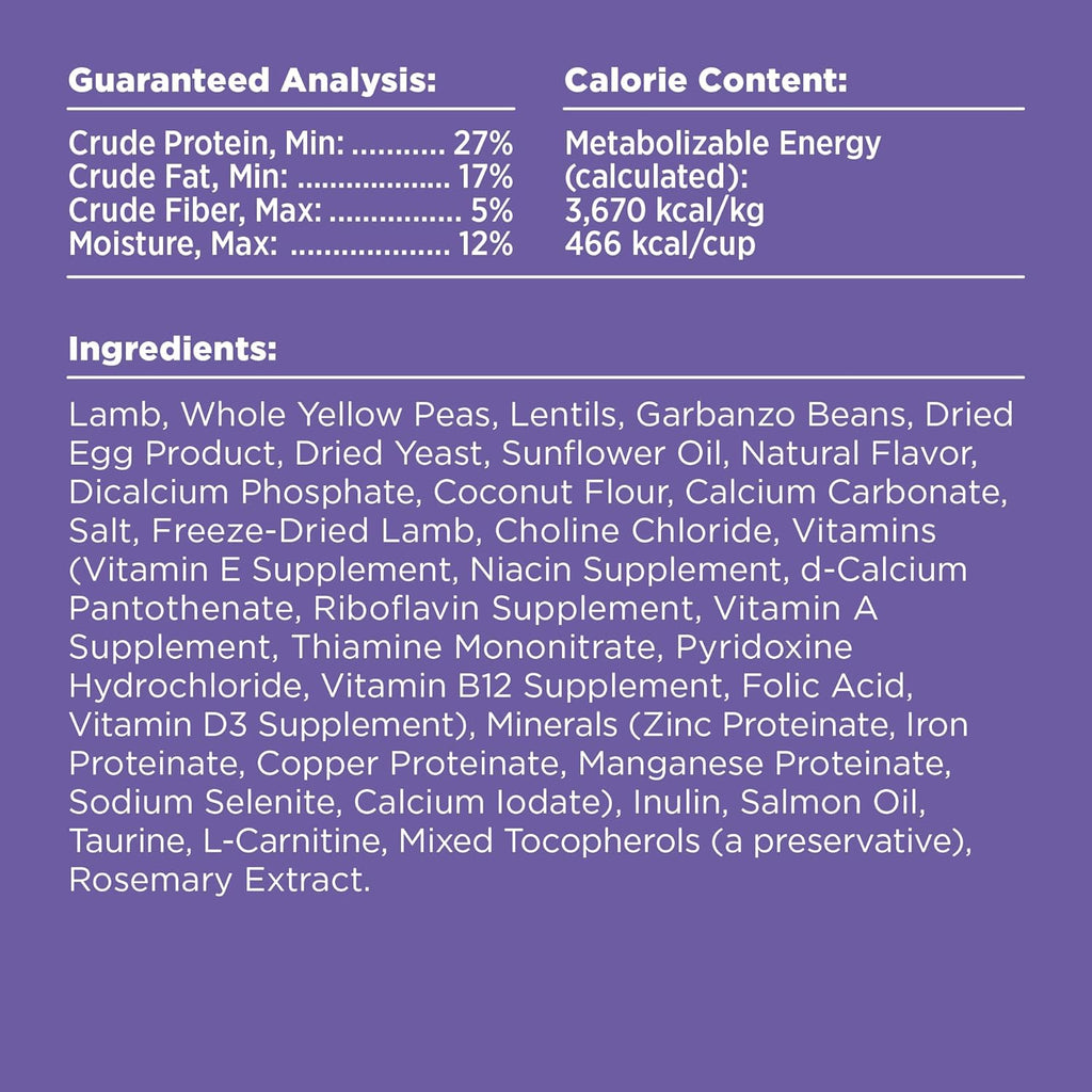 BIXBI Rawbble Dry Dog Food, Lamb, 4 lbs - USA Made with Fresh Meat - No Meat Meal & No Corn, Soy or Wheat - Freeze Dried Raw Coated Dog Food - Minimally Processed for Superior Digestibility