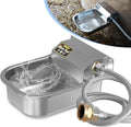 Automatic Water Dispenser for Dogs, 101oz Outdoor Dog Water Bowl, 304 Stainless Steel Water Feeder for Small to Large Pets, Large Livestock Waterer, Anti-Tipping, Water Auto-Fill, Easy to Clean
