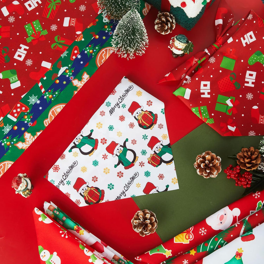 Abbylike 100 Pcs Christmas Dog Bandanas Bulk Xmas Bandanas for Dogs Triangle Kerchief Bibs Scarf Set for Pet Xmas Costume Photo Props Accessories Pet Shops Grooming, 25 Styles (31.5 x 21.7 x 21.7)