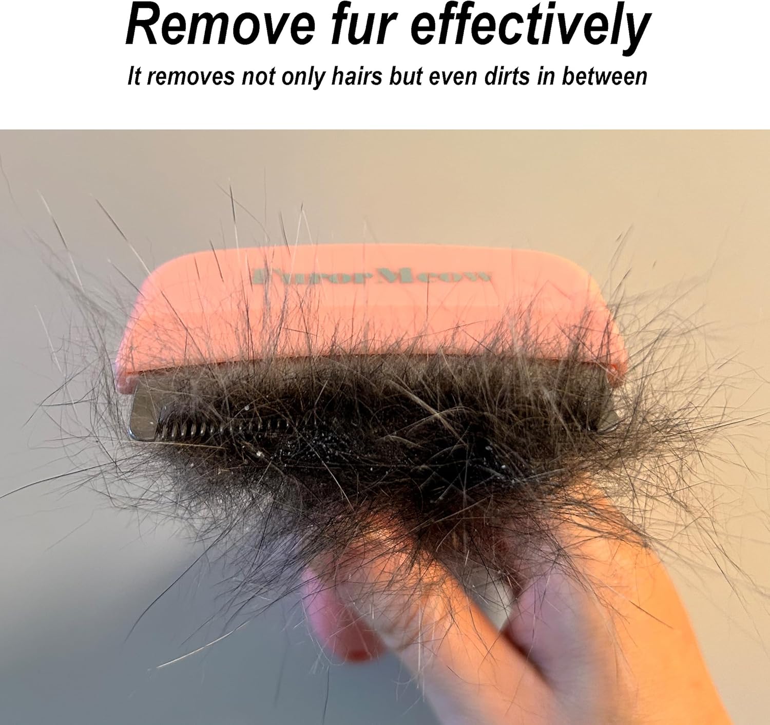 Pet Deshedding Tool with Curve Blade, Cat Grooming Brush, Tight V-shaped Teeth Shedding Comb for Cats and Dogs (Pink, Small)