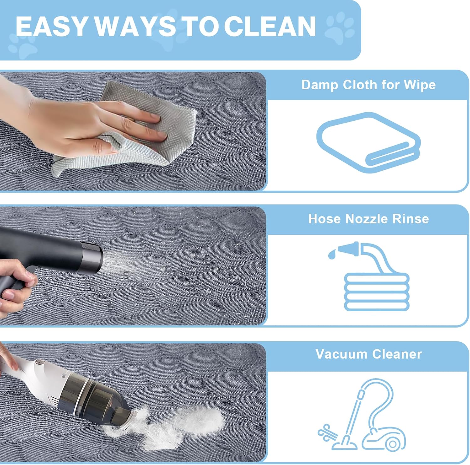 Dog Car Seat Cover for Back Seat, Waterproof Protector with Side Flaps, Scratchproof Hammock, Non-Slip Bottom for Cars/Trucks/SUVs (Grey02)