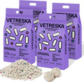VETRESKA Tofu Cat Litter,Natural Kitty Litter Strong Clumping Flushable Cat Litter Pellets Ultra Absorbent,Odor Control,Dust-Free,Low Tracking Eco-Friendly Tofu Litter,Original(5.5lb×4bags)