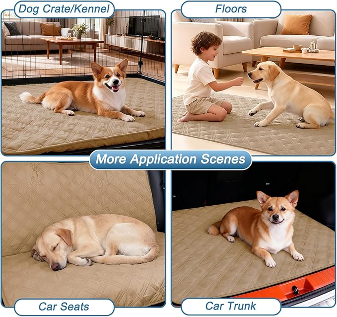 hyha Waterproof Dog Blanket, Reversible Pet Bed Blanket, Soft Sofa Couch Cover for Dogs Washable, Waterproof Pet Couch Covers for Sofa Puppy Cats Furniture Protector(40"x80", Camel/Camel)